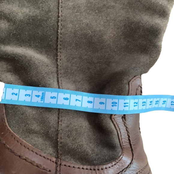 Vtg Italian ALTO GRADIMENTO Womens Brown Suede leather Cowboy boots - Picture 9 of 17